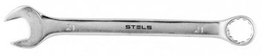Ключ комбинированный, 21 мм, CrV, матовый хром STELS 15225 ― STELS