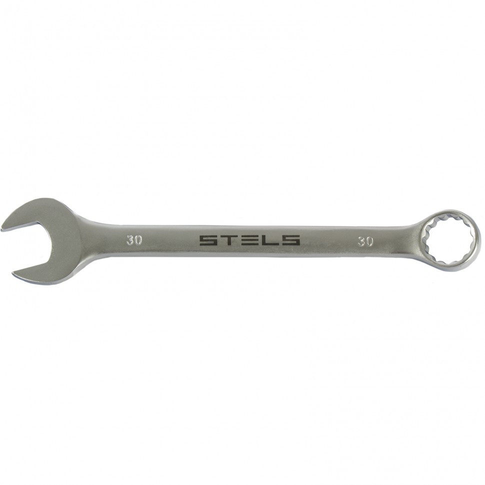 Ключ комбинированный, 30 мм, CrV, матовый хром STELS 15232 ― STELS