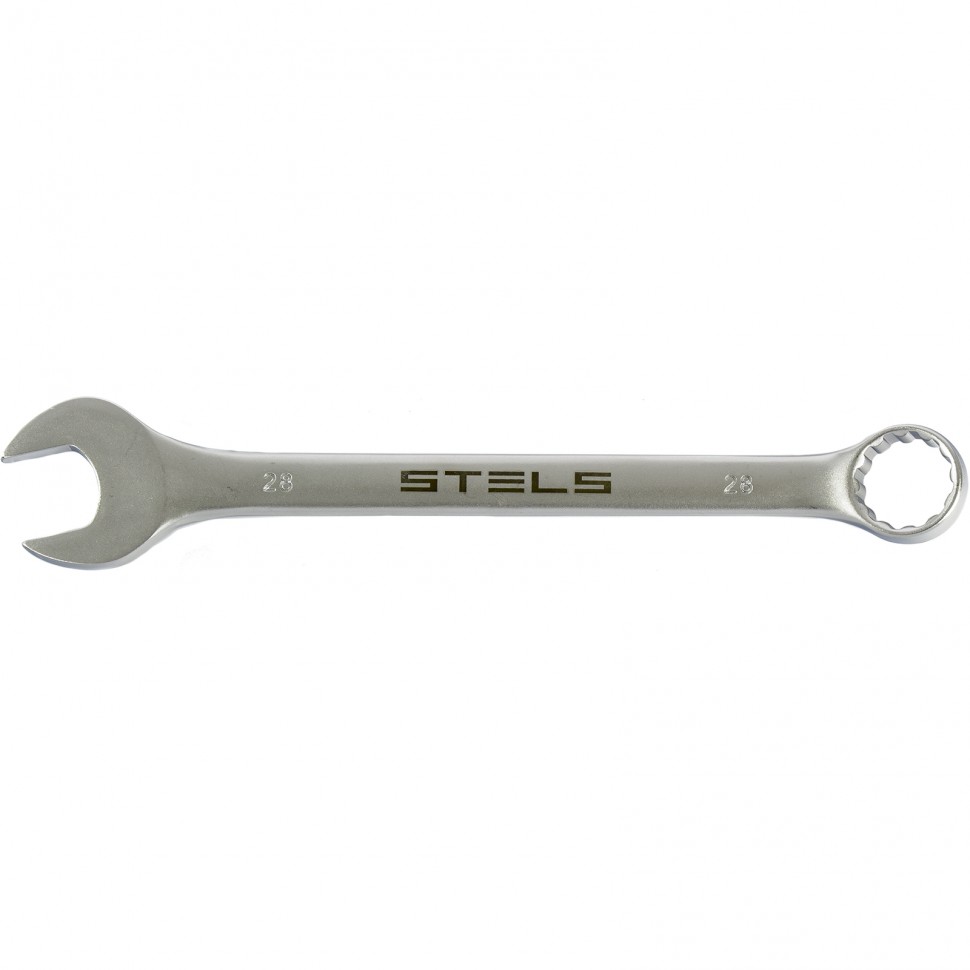Ключ комбинированный, 28 мм, CrV, матовый хром STELS 15229 ― STELS