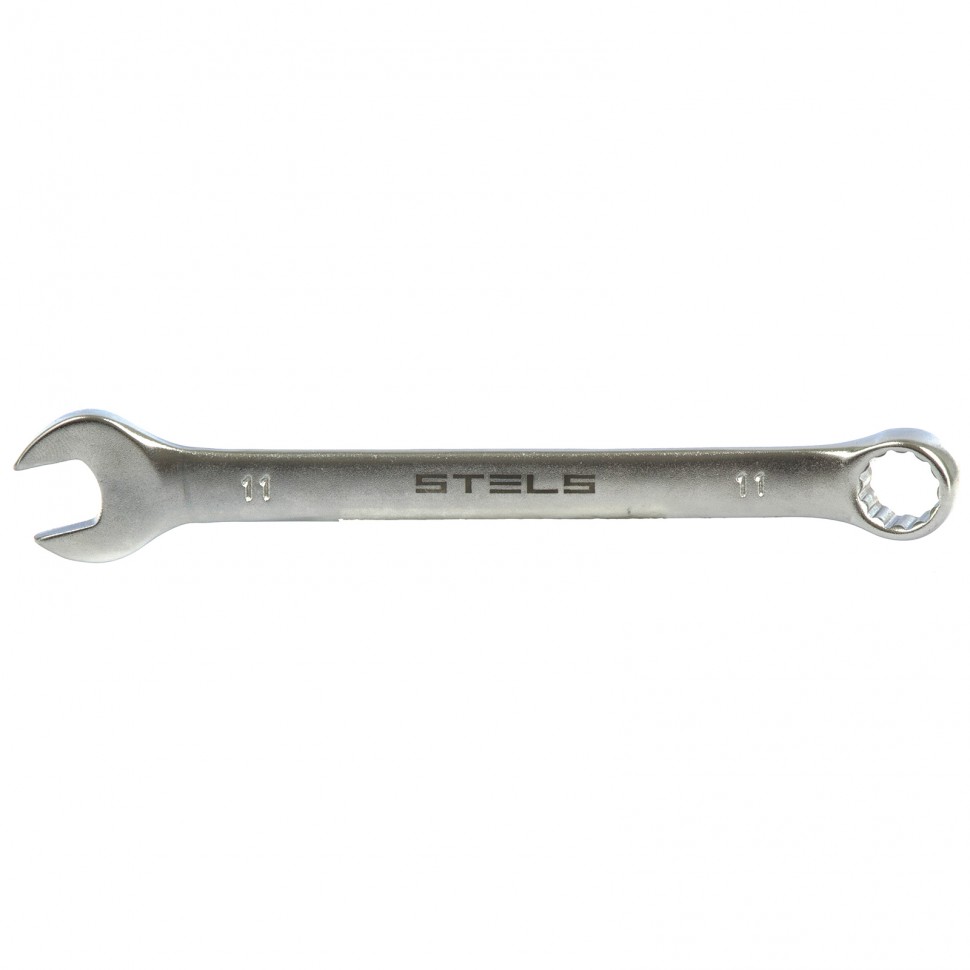 Ключ комбинированный, 11 мм, CrV, матовый хром STELS 15207 ― STELS
