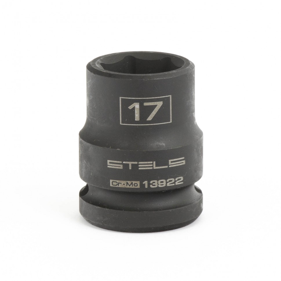 Головка ударная шестигранная, 17 мм, 1/2, CrMo STELS 13922 ― STELS