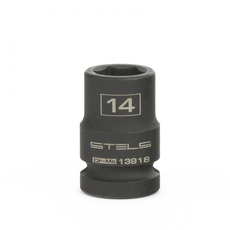 Головка ударная шестигранная, 14 мм, 1/2, CrMo STELS 13918 ― STELS