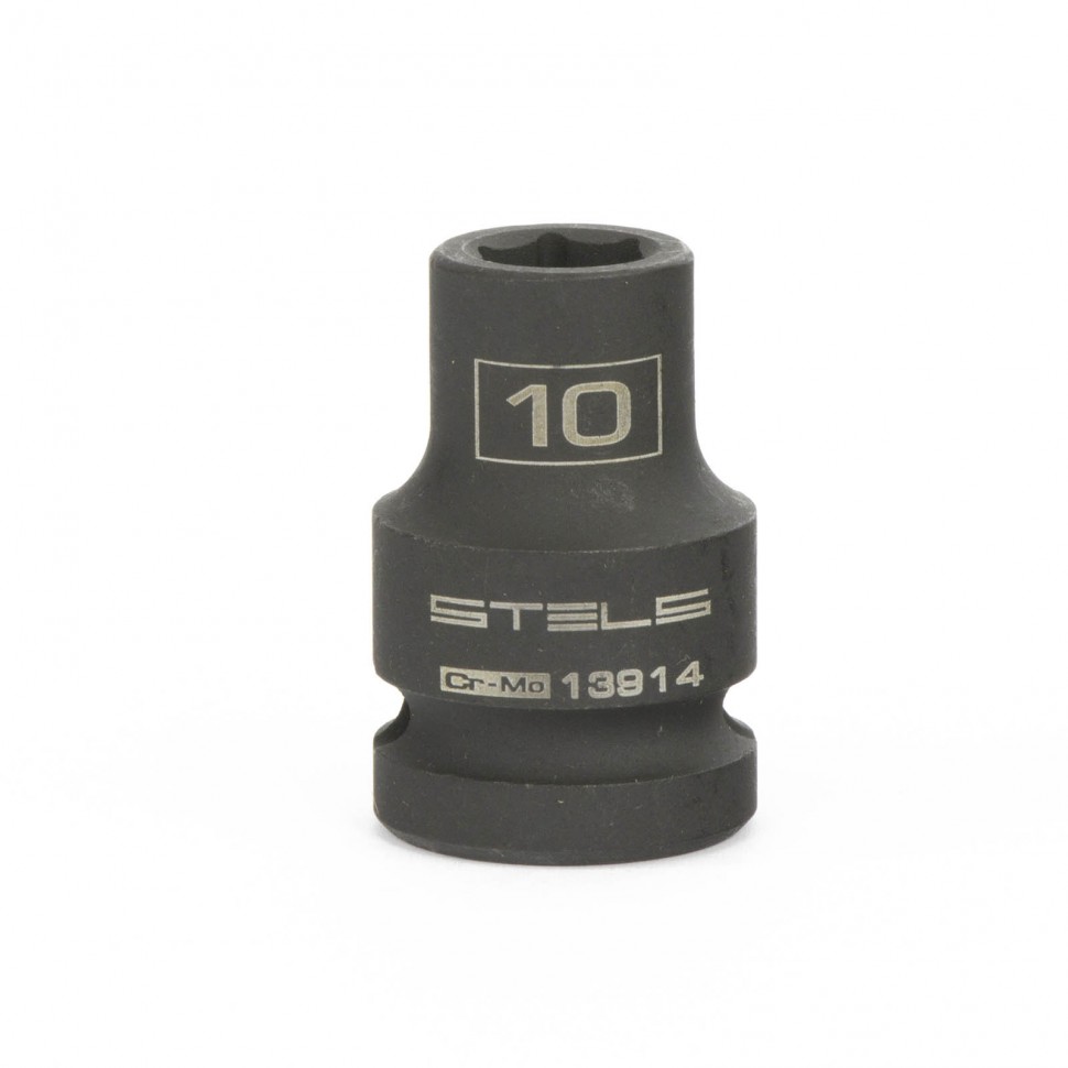 Головка ударная шестигранная, 10 мм, 1/2, CrMo STELS 13914 ― STELS