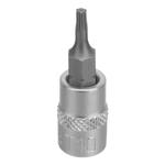 Головка с битой вставкой T10, квадрат 1/4, CrV STELS 13802